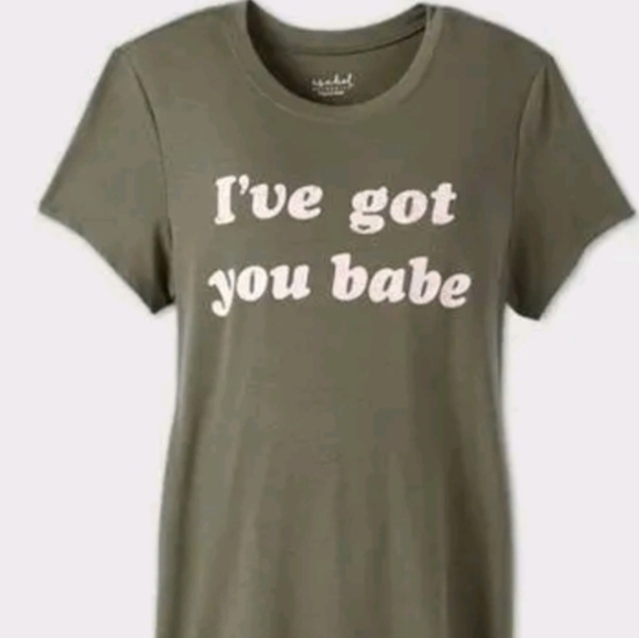 Isabel & Ingrid Maternity Olive 'I've Got you babe graphic Tee - Picture 7 of 8